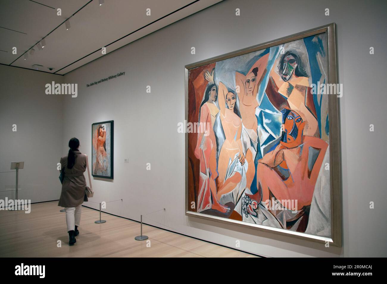 Picasso Artworks including 'Les Demoiselles d'Avignon' in the  John Hay and Betsey Whitney Gallery in MOMA, New York, USA Stock Photo