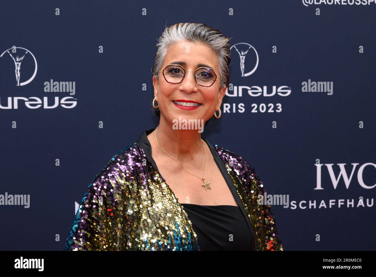 Paris, France. 08th May, 2023. Nawal El Moutawakel arrives at the 2023  Laureus World Sport Awards at Cour Vendome on May 08, 2023 in Paris,  France. Photo by Laurent ZabulonABACAPRESS.COM Credit: Abaca