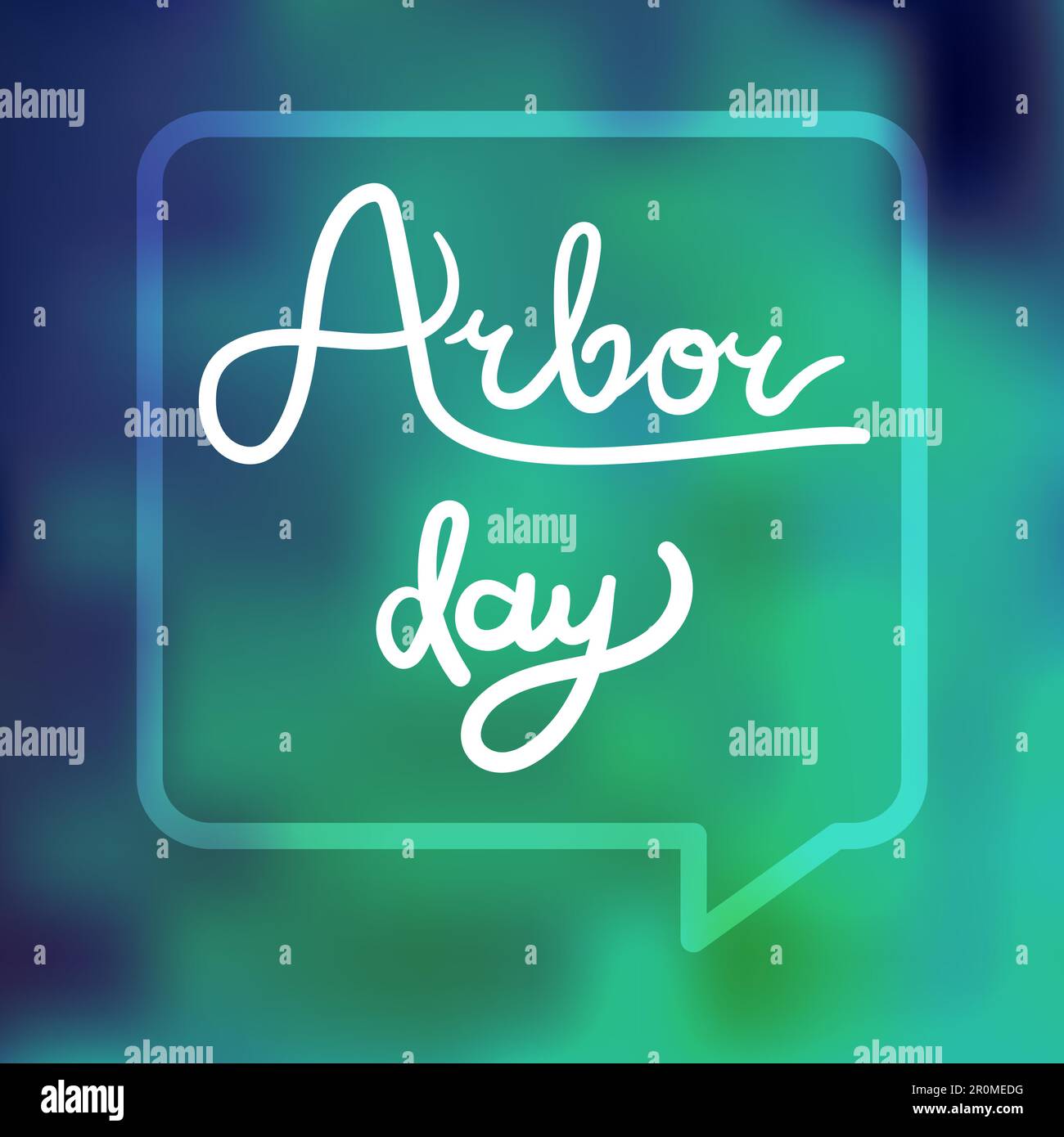 Save Our Concept. Arbor Day Greeting for sticker, banner and