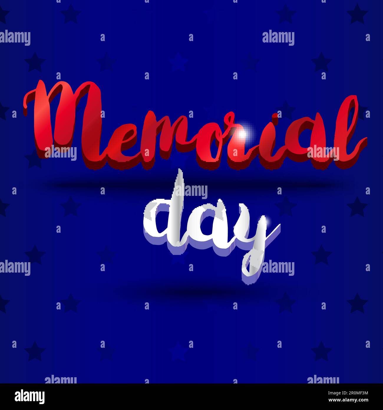 Memorial Day Banner with american flag colors. Vector Stock Vector ...
