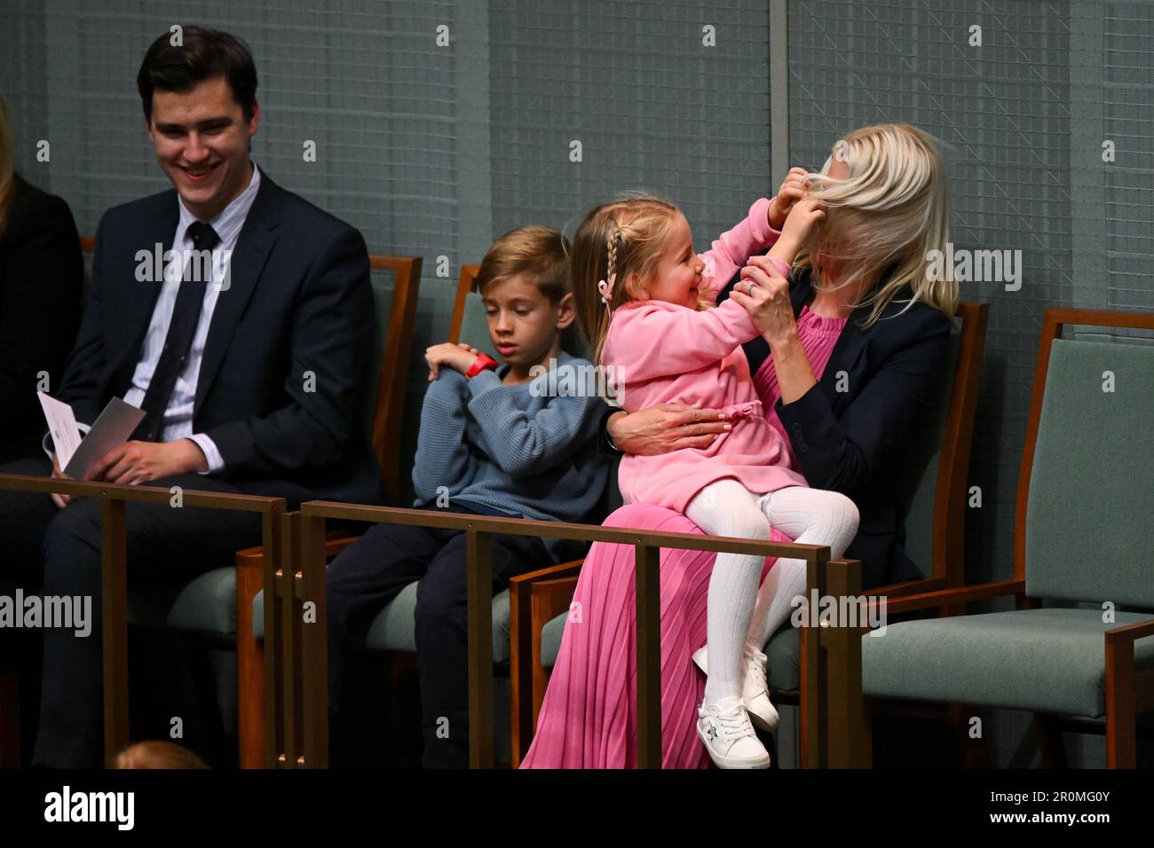 Australian Treasurer Jim Chalmers’ wife Laura and kids Leo and Annabel