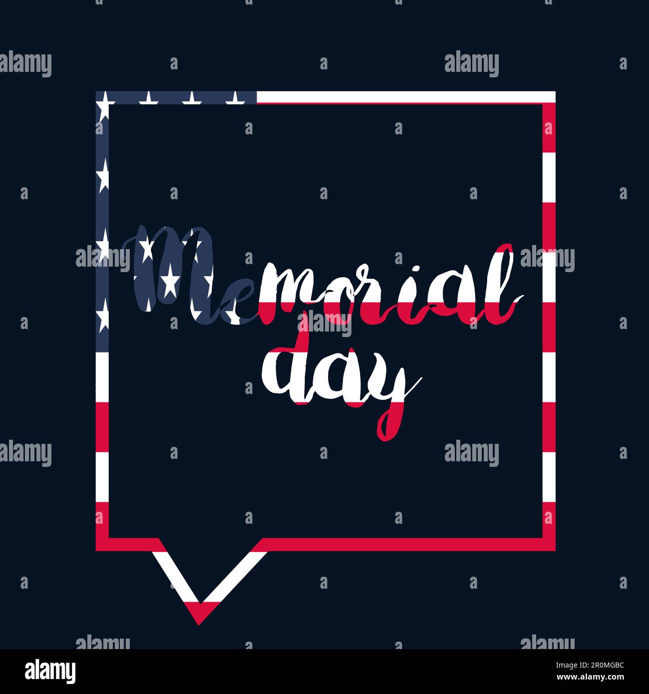 Memorial Day Banner with american flag. Vector Stock Vector Image & Art ...