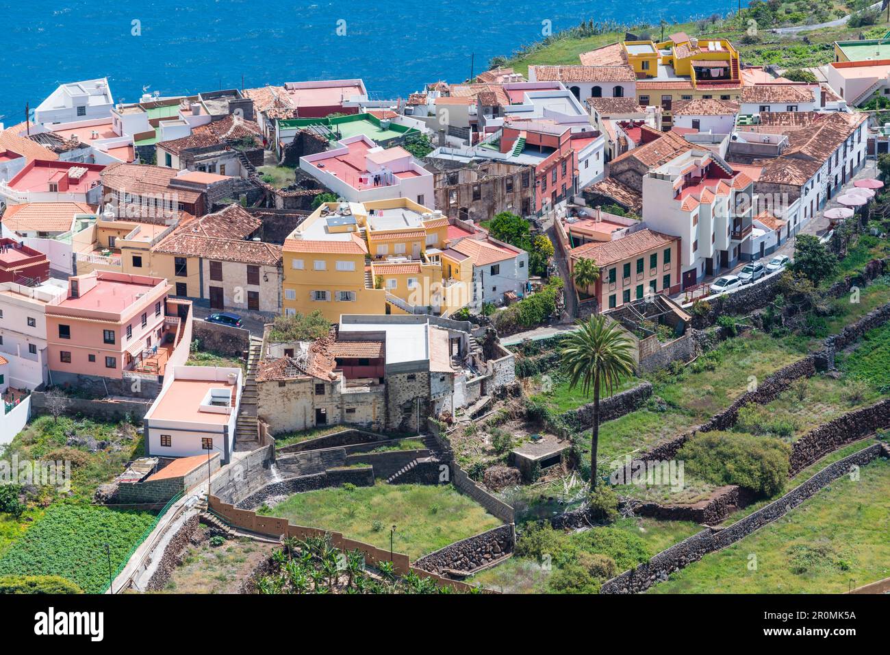 The most beautiful village of the island in the north, Agulo, La Gomera ...