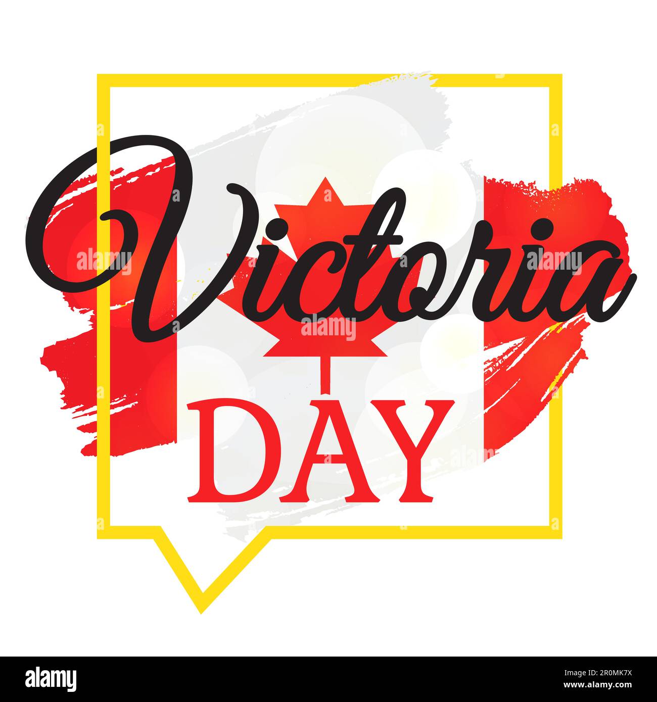 Happy Victoria Day Sticker And Banner With Royal Crown. Vector Stock