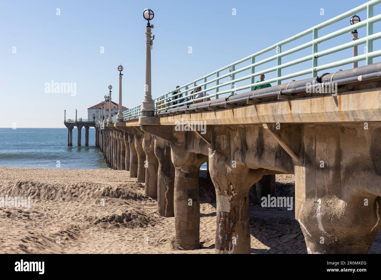 The Manhattan Beach pier in California USA on February 9th 2023 Stock Photo