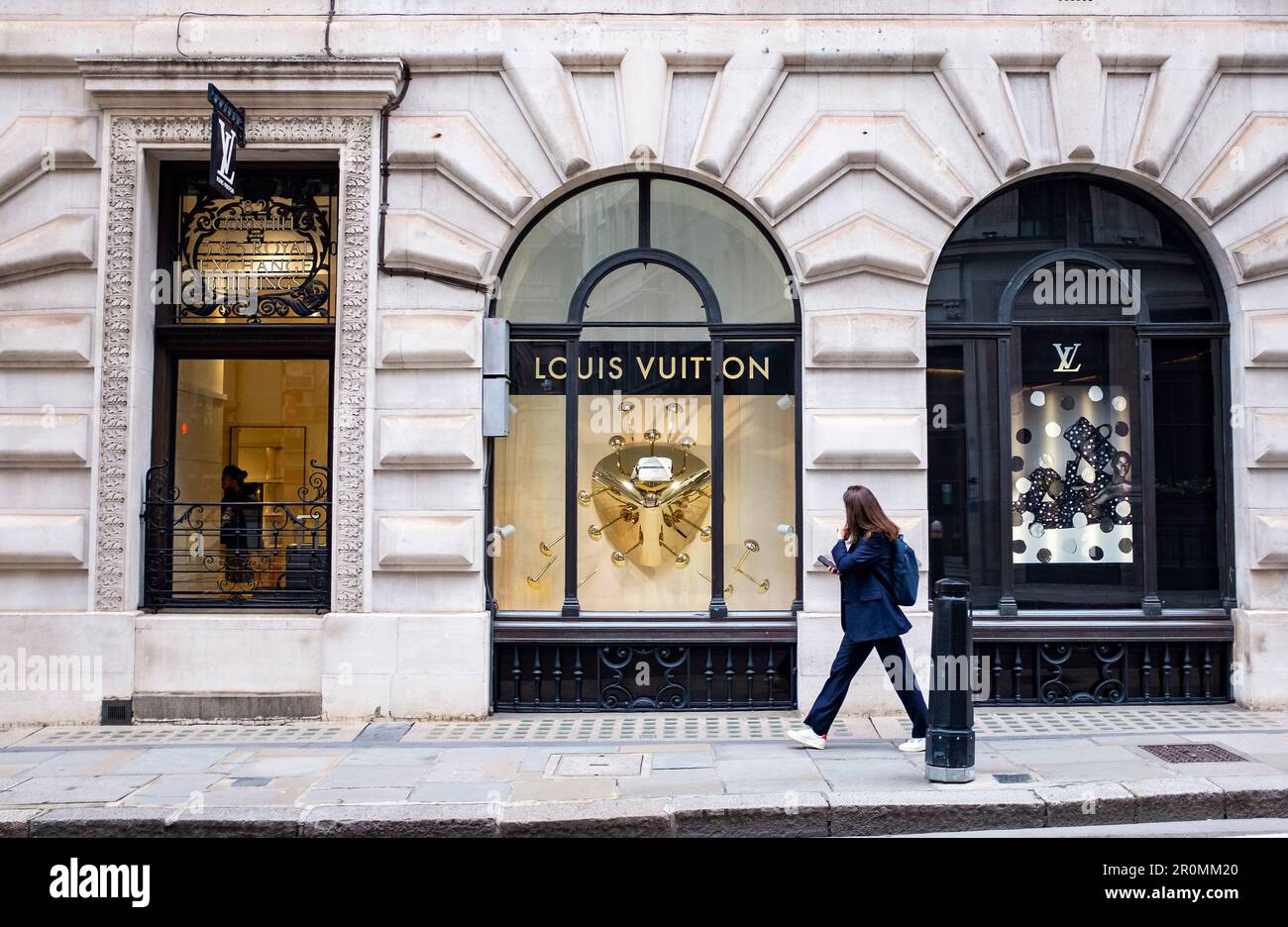 London Views  - The Louis Vuitton shop at The Royal Exchange in the city financial district Stock Photo