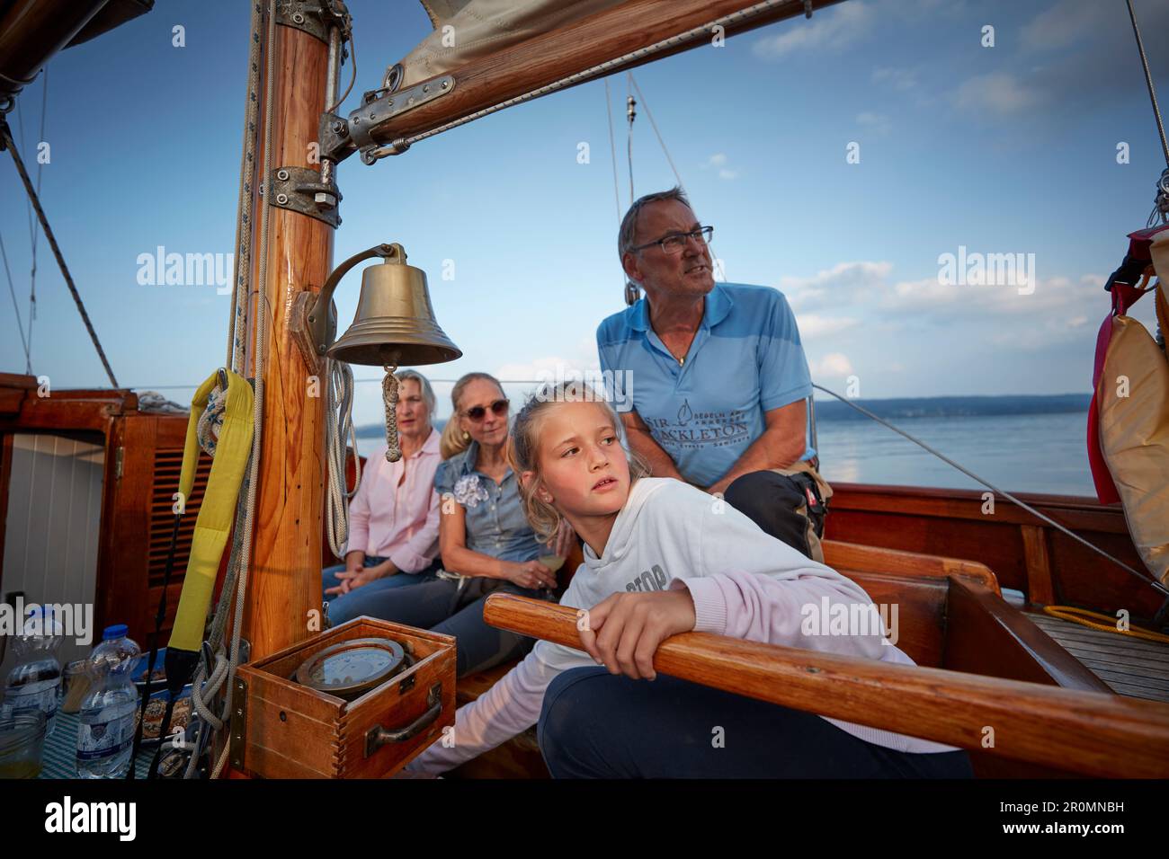 10 years old at Rouder des 2Masters sir shackleton, Ammersee, Bavaria Germany Stock Photo