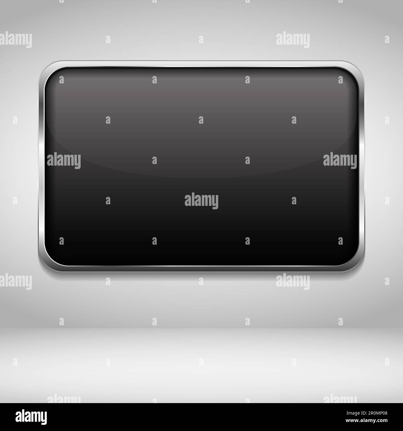 Black frame on the wall, vector eps10 illustration Stock Vector Image ...