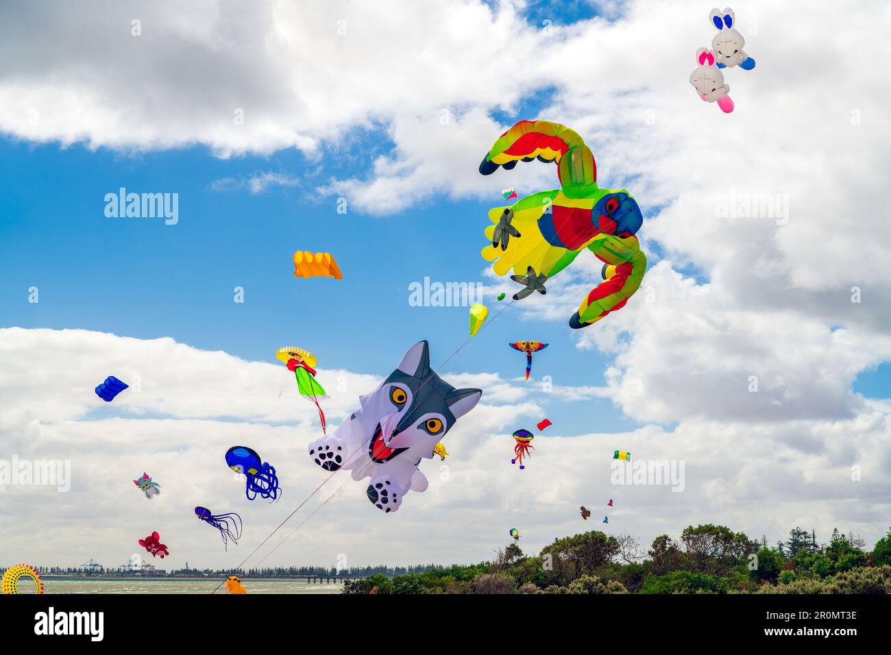 Adelaide, Australia April 8, 2023 First day of Adelaide International Kite Festival at