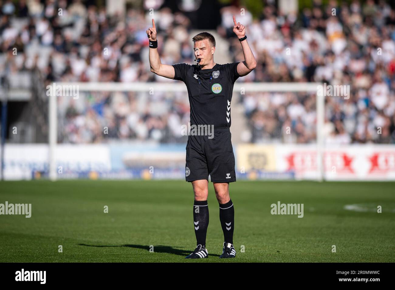 Aarhus, Denmark. 07th, May 2023. Referee Jacob Karlsen seen during the