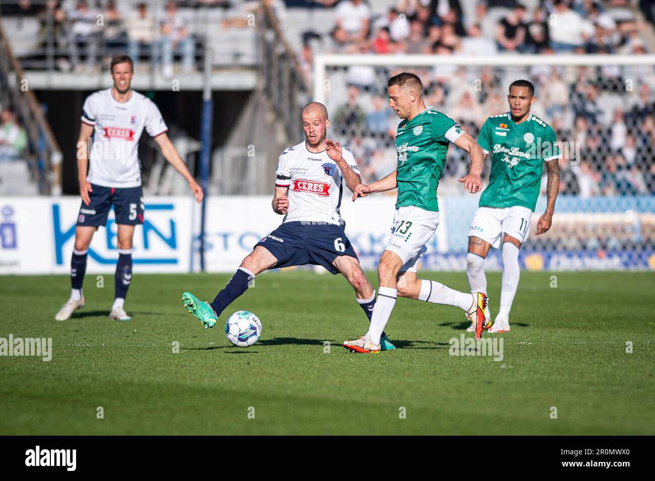 Aarhus, Denmark. 07th, May 2023. Nicolai Poulsen (6) of AGF seen during