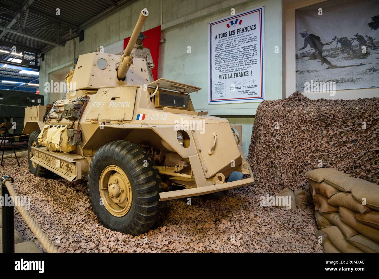 Tanks and armoured vehicles at a museum in Saumur, Loire valley, France Stock Photo