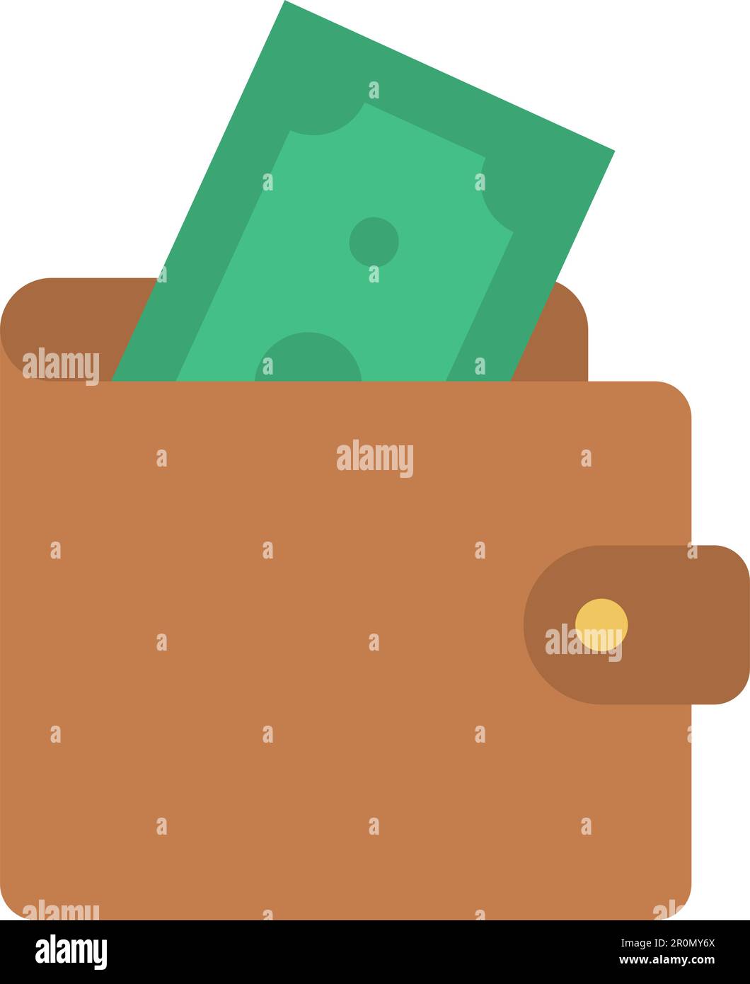 Money in Wallet icon vector image. Suitable for mobile application web application and print media. Stock Vector