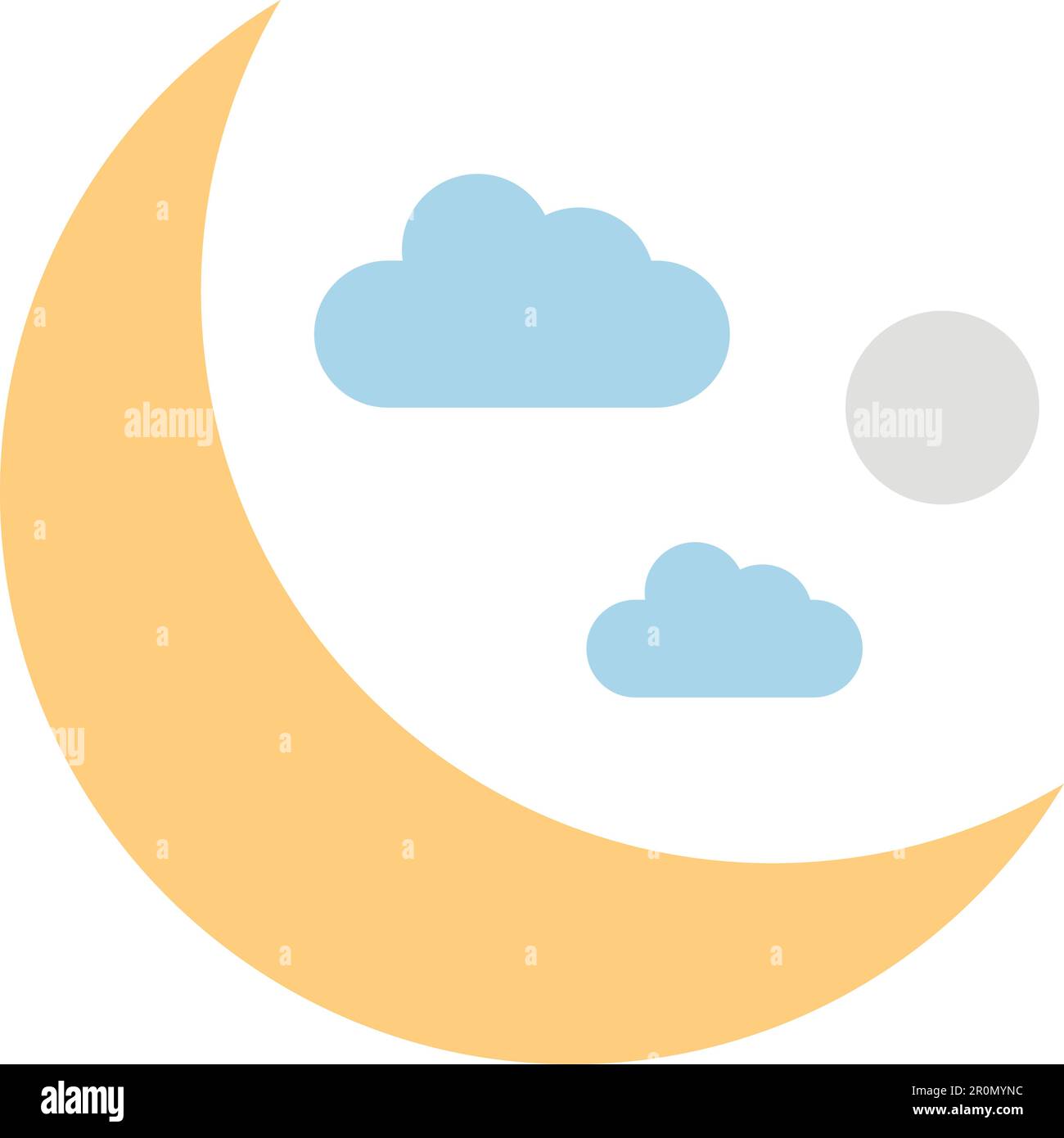 Moon icon vector image. Suitable for mobile application web application ...