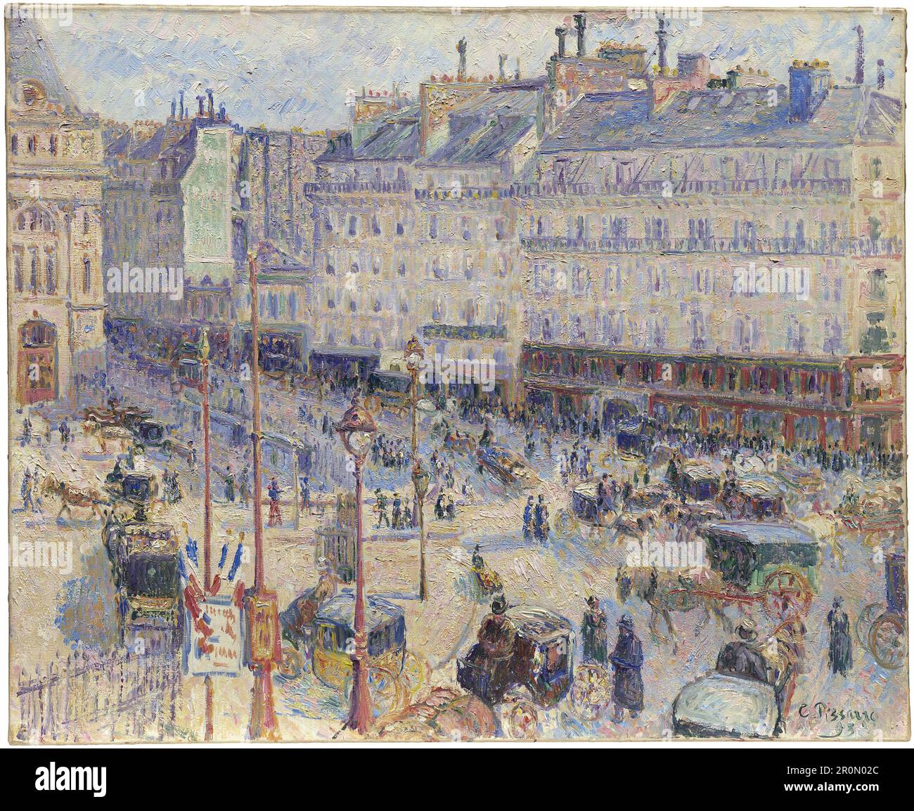 The Place du Havre, Paris Date: 1893 Artist: Camille Pissarro French, 1830-1903 Stock Photo
