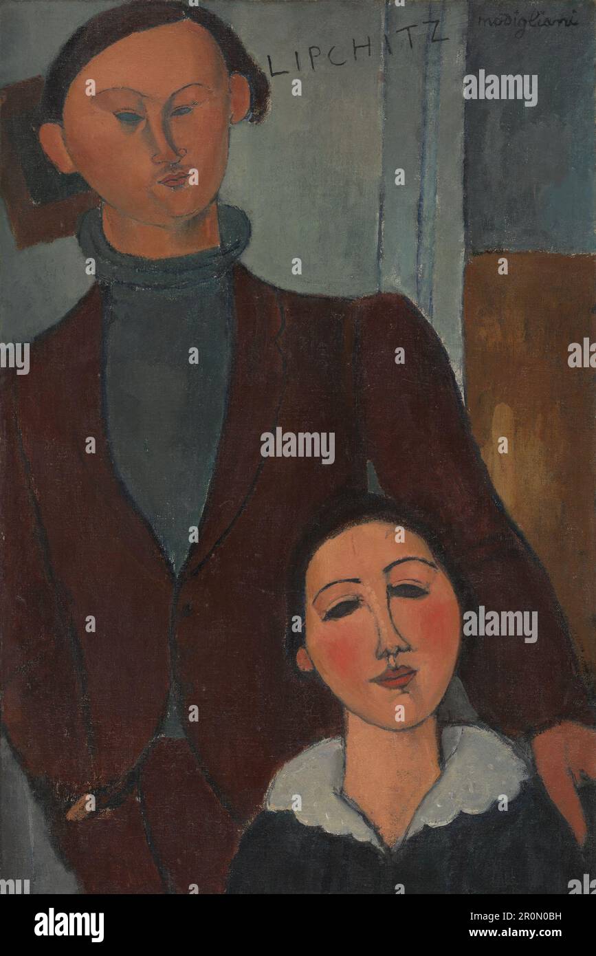 Jacques and Berthe Lipchitz Date: 1916 Artist: Amedeo Modigliani Italian, 1884–1920 Stock Photo