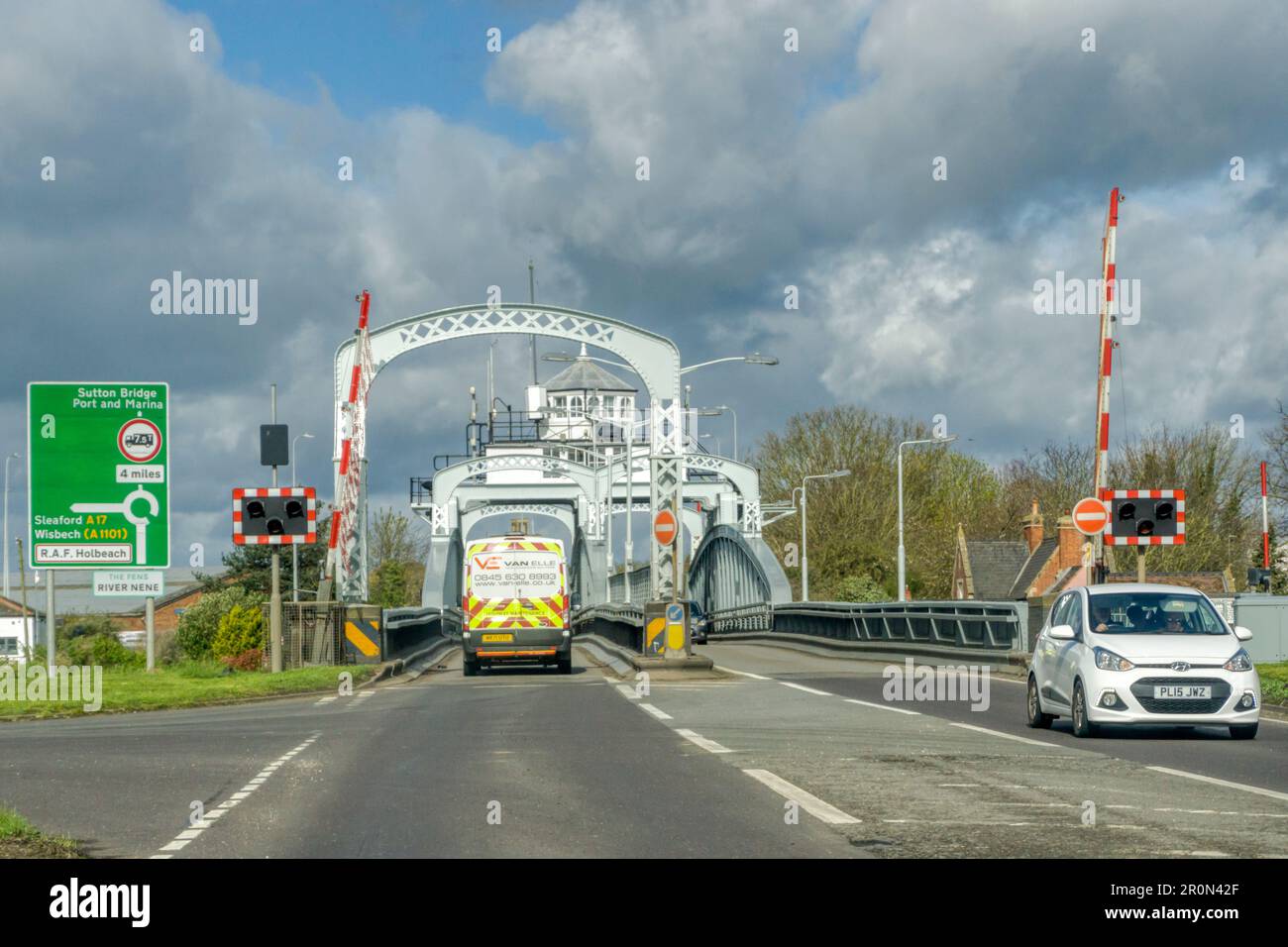 The Cross Keys Bridge over the River Nene on the A17 road at Sutton