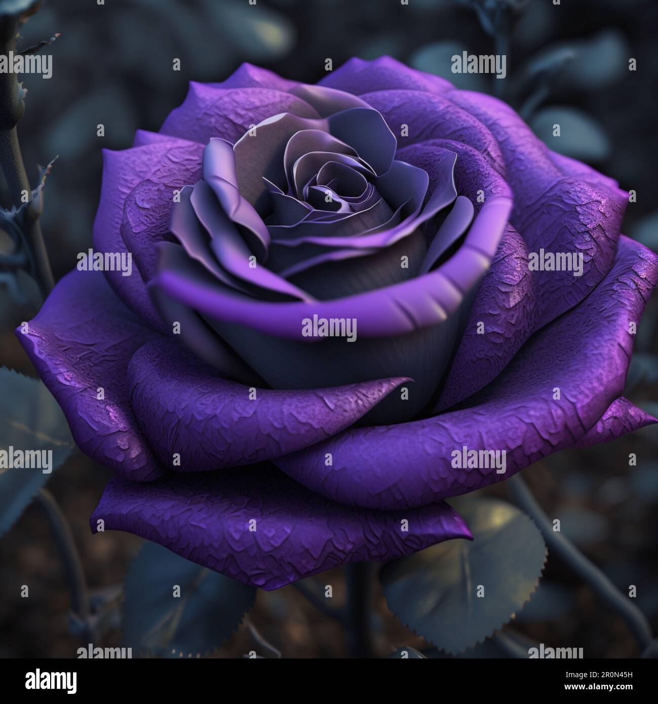 purple rose 3d illustration Stock Photo - Alamy