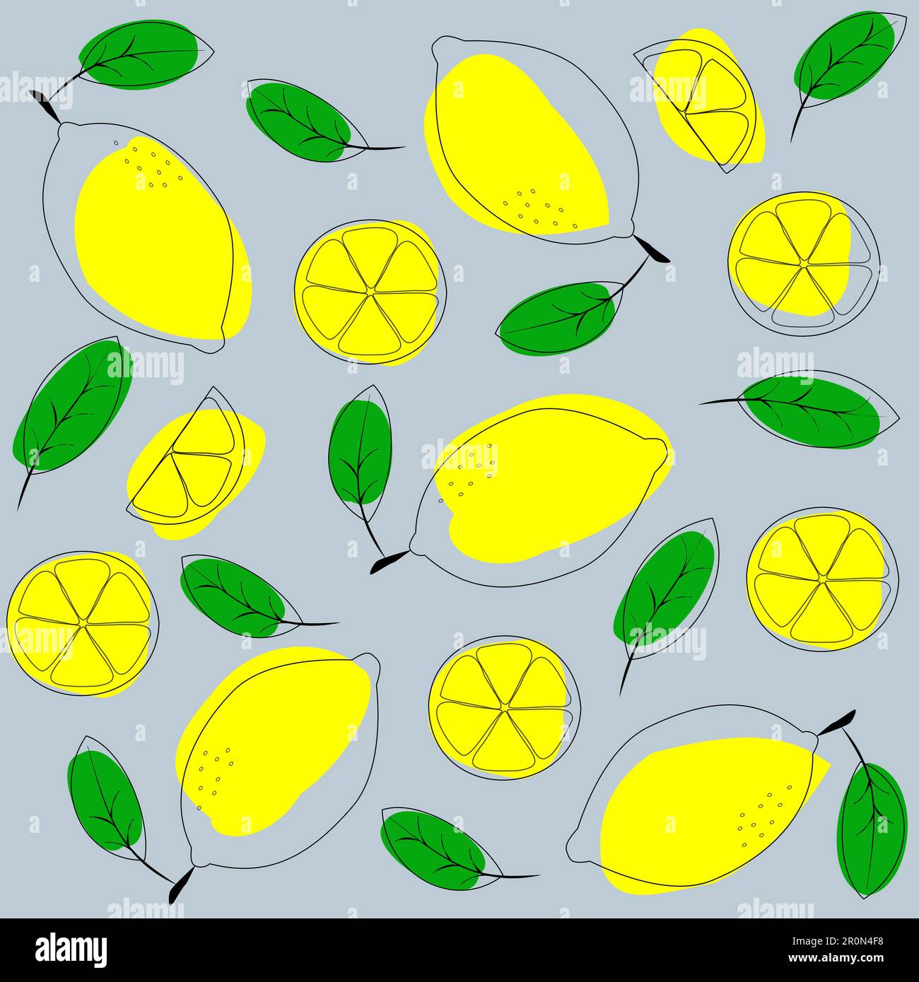 Seamless pattern vector background citrus slice orange, lime, lemon, grapefruit. eps10 vector Stock Vector