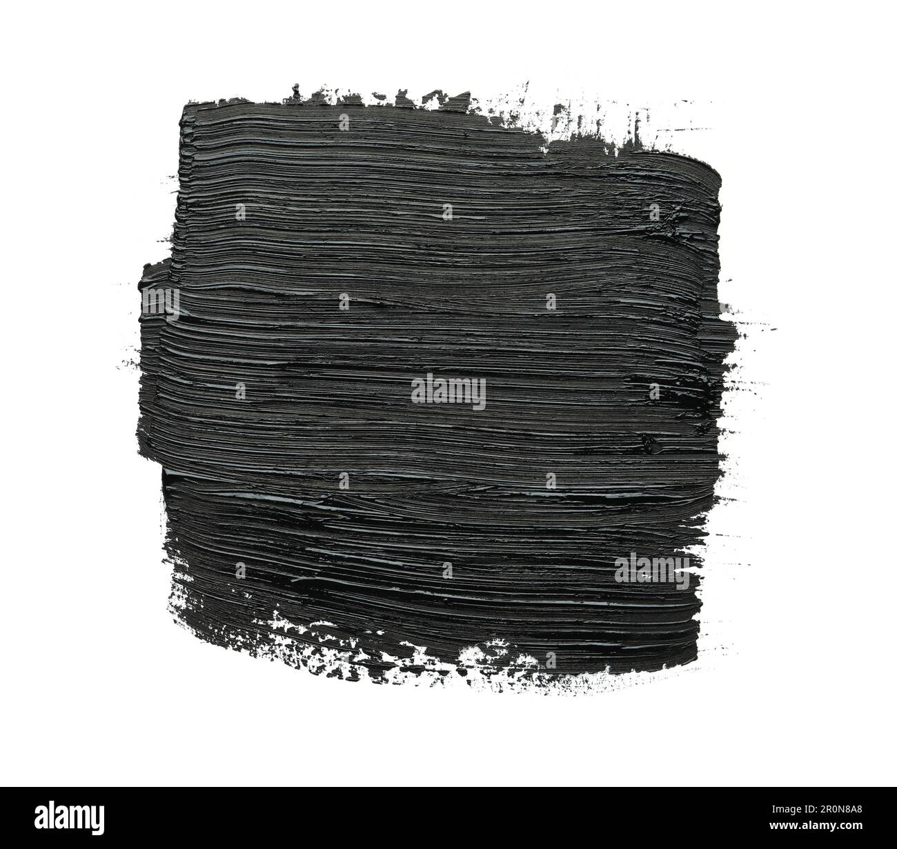 Brushstrokes of black oil paint on white background, top view Stock Photo -  Alamy