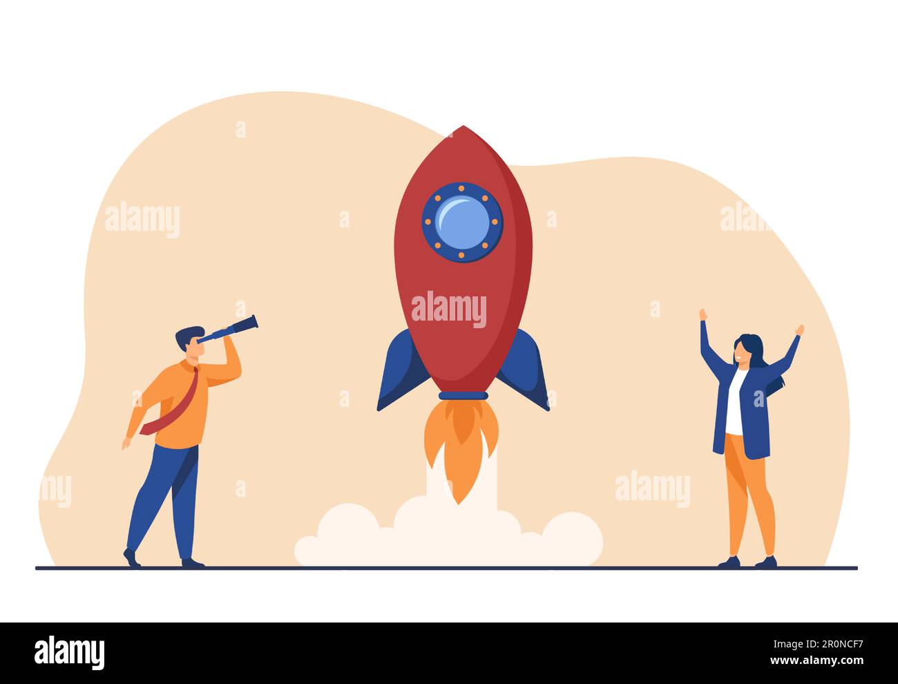 Rocket shuttle successful launch Cut Out Stock Images & Pictures - Alamy