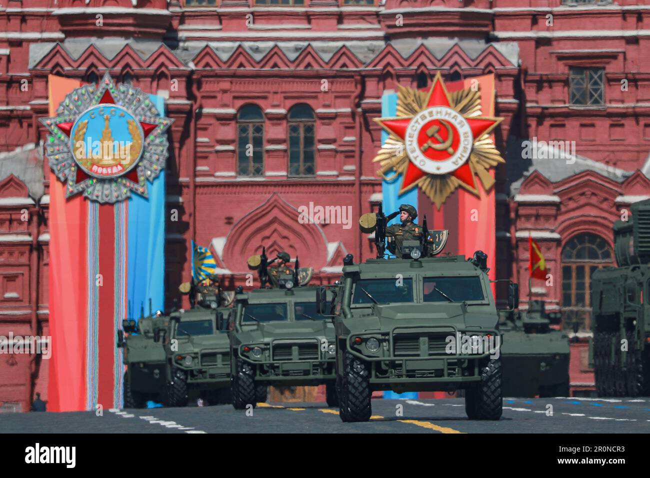 Moscow, Russia. 9th May, 2023. A military parade is held to mark the 78th anniversary of the Soviet victory in the Great Patriotic War, Russia's term for World War II, on Red Square in Moscow, Russia, May 9, 2023. Credit: Cao Yang/Xinhua/Alamy Live News Stock Photo