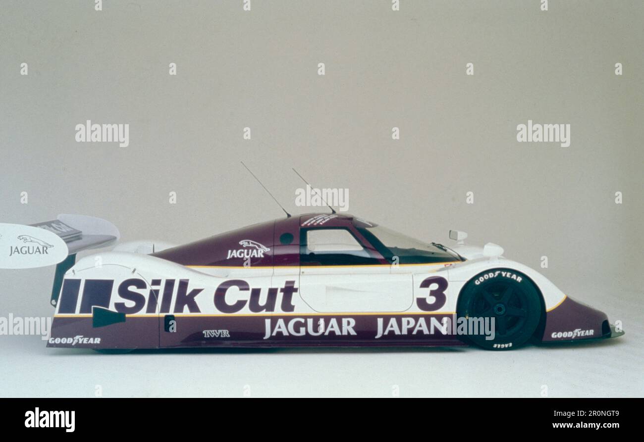 Jaguar sports racing car model XJR-11 Turbo Silk Cut Team, UK 1990 Stock Photo