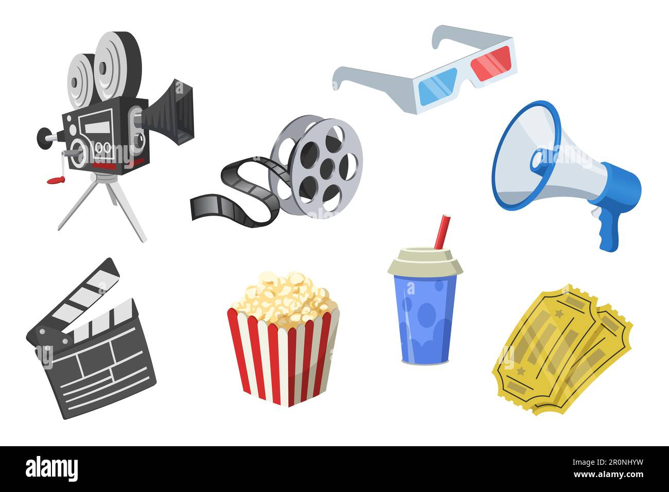Movie elements set Stock Vector Image & Art Alamy