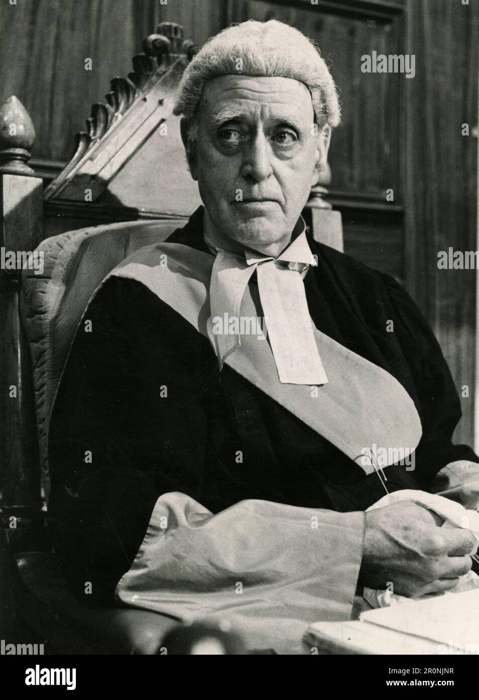 Actor Alastair Sim in the TV series Misleading Cases, UK 1968 Stock Photo