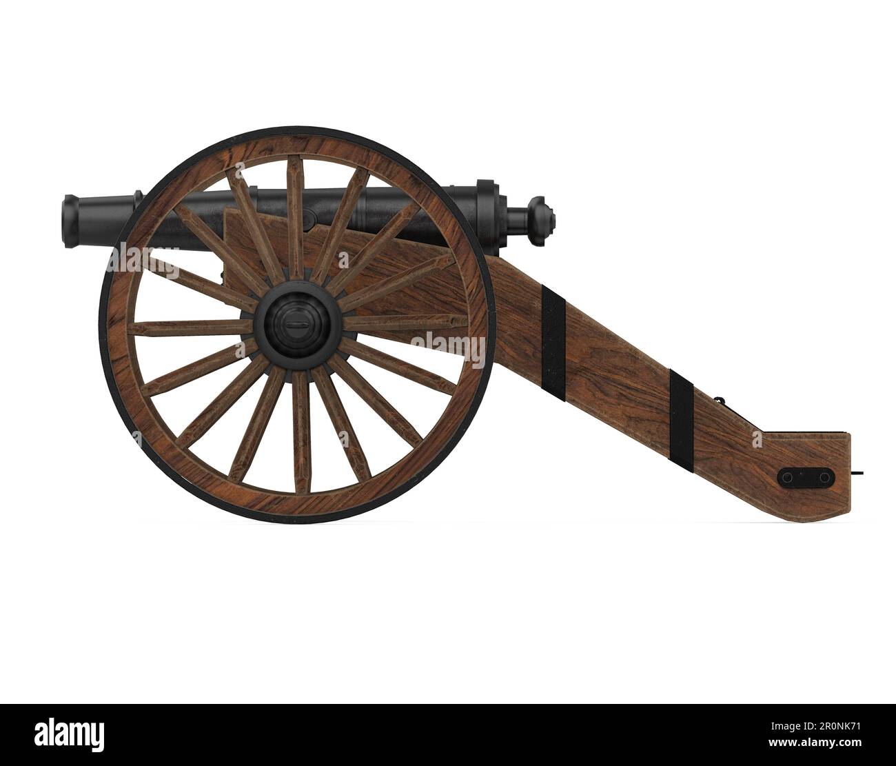 Old Cannon Isolated Stock Photo