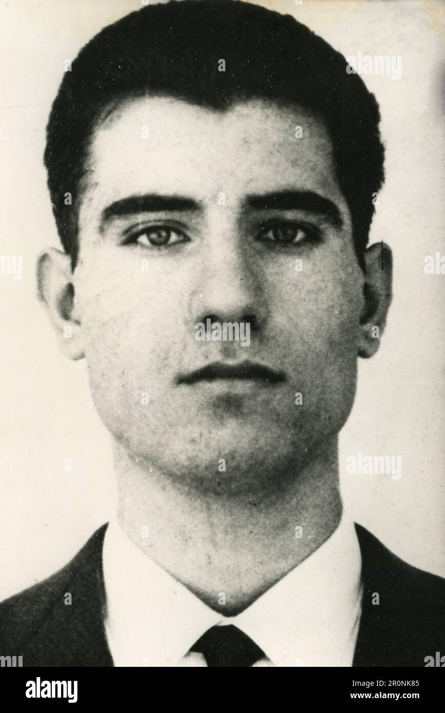Greek student Sotiris Petroulas, killed during a demonstration in Athens, Greece 1965 Stock Photo