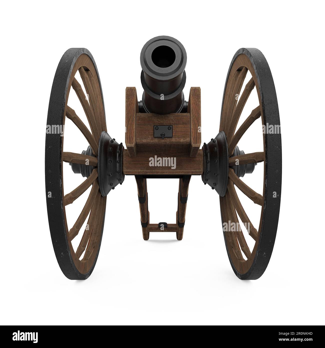 Old Cannon Isolated Stock Photo