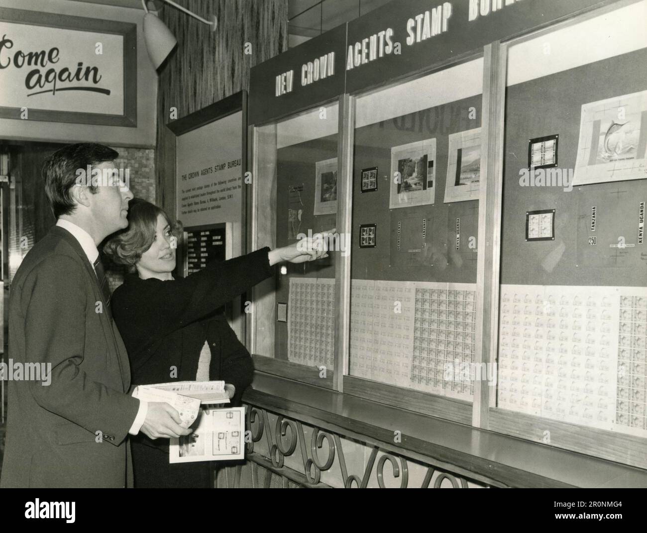 Stamps collectors and visitors at the Stamp Centre in London's Strand