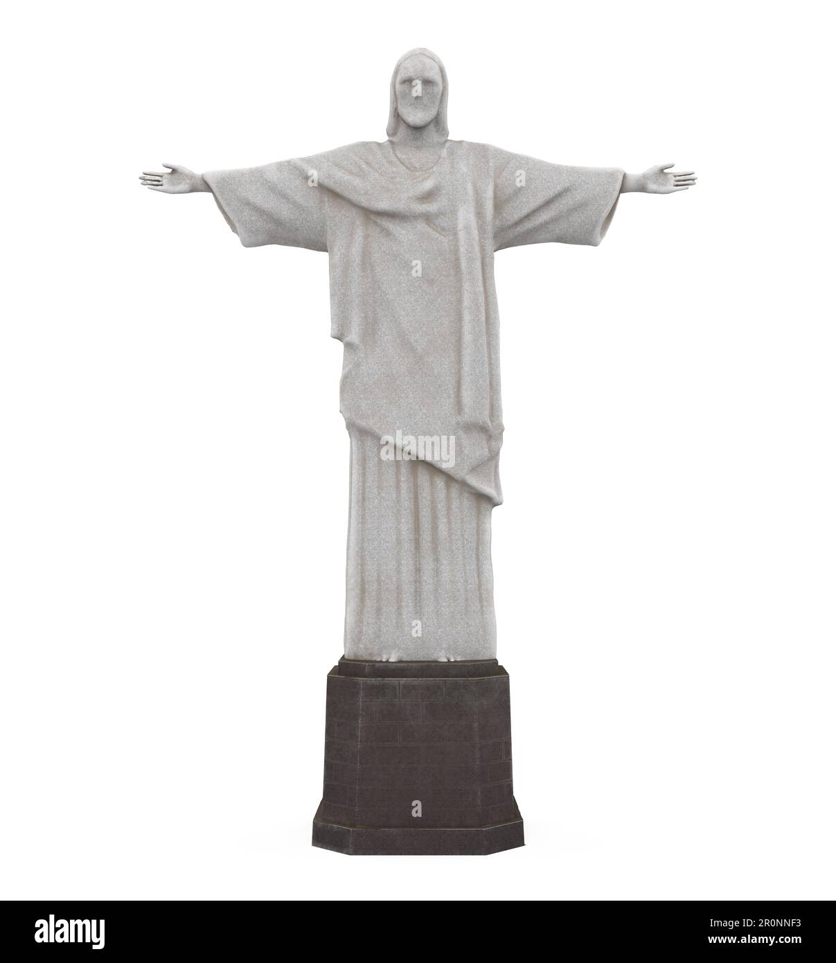Christ Redeemer Statue Isolated Stock Photo