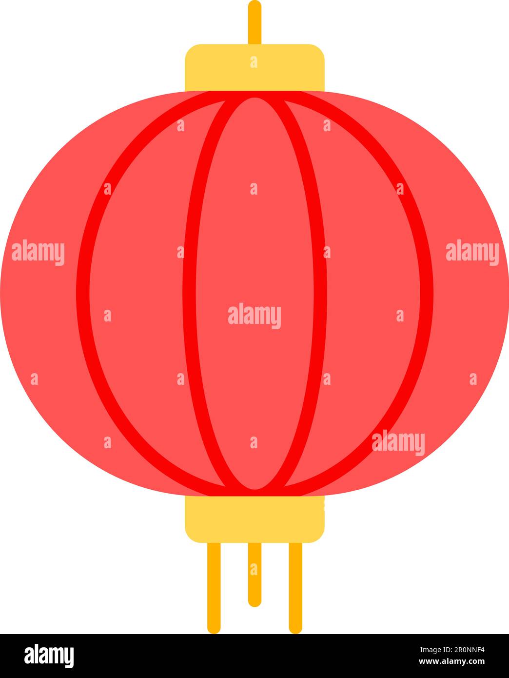Red Paper Lantern icon vector image. Suitable for mobile application web application and print media. Stock Vector