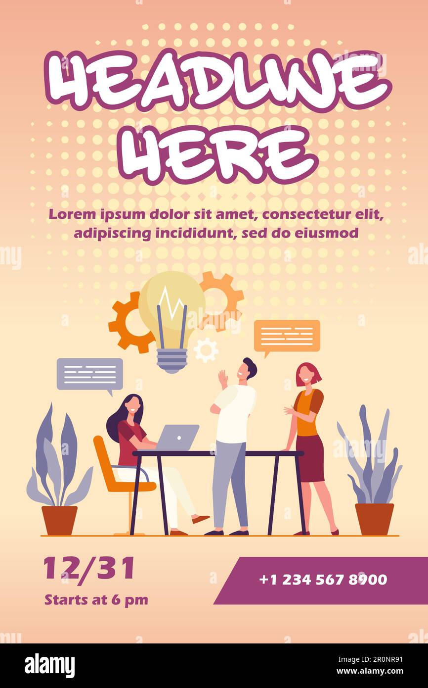 Colleagues sharing thoughts and ideas Stock Vector