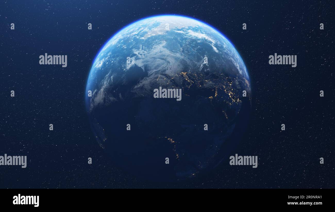 The blue earth seen from space Stock Photo Alamy