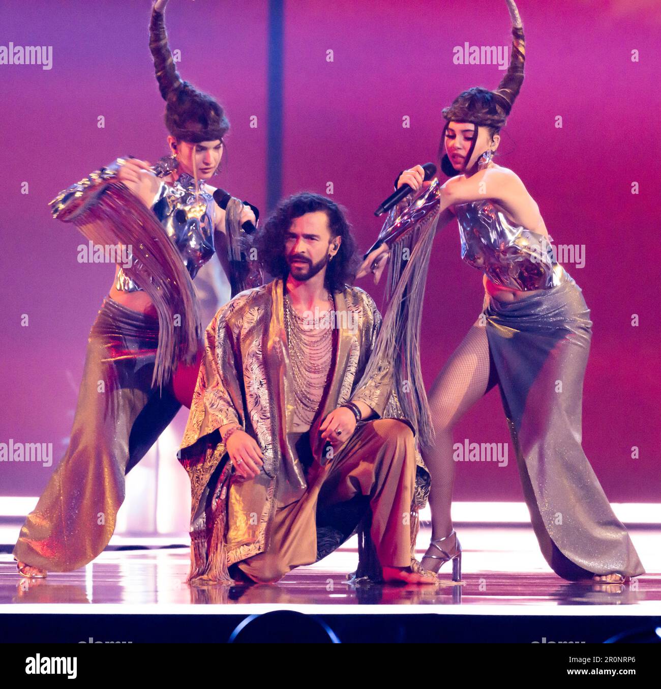 Liverpool, UK. May 8, 2023. Pasha Parfeni rehearsing for Moldova with