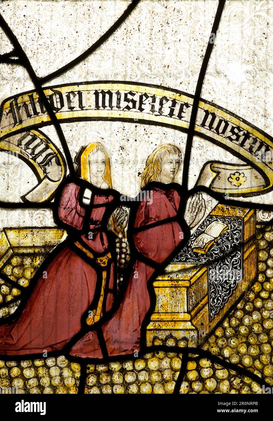 St Neots Church Cornwall UK prereformation glazing stain glass windows