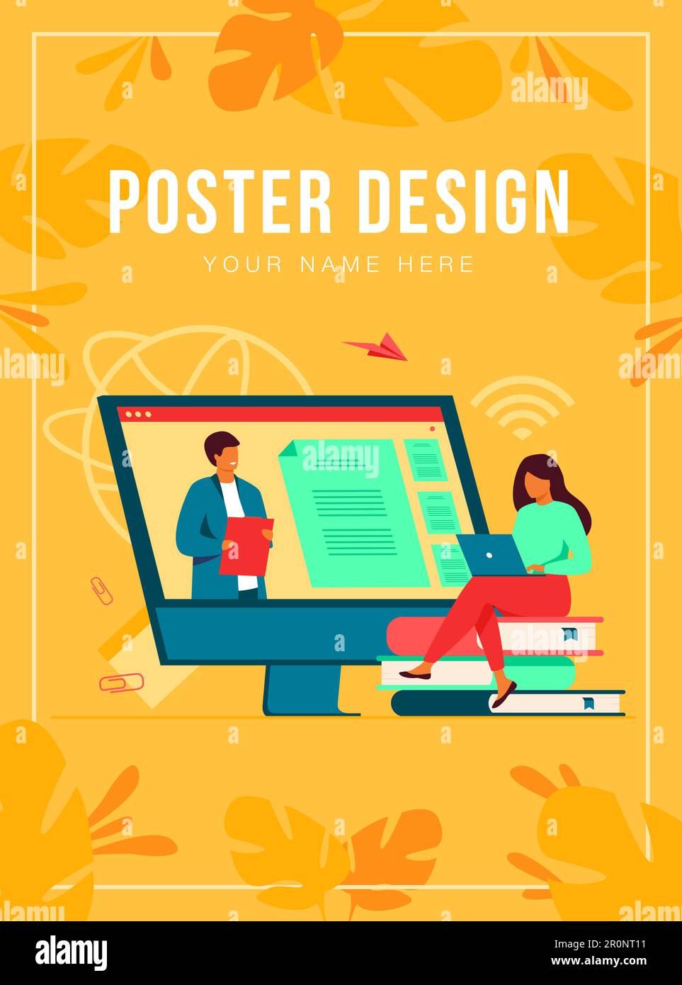 Female Student Listening Webinar Online Stock Vector Image Art Alamy Female student listening webinar online stock vector image art alamy
