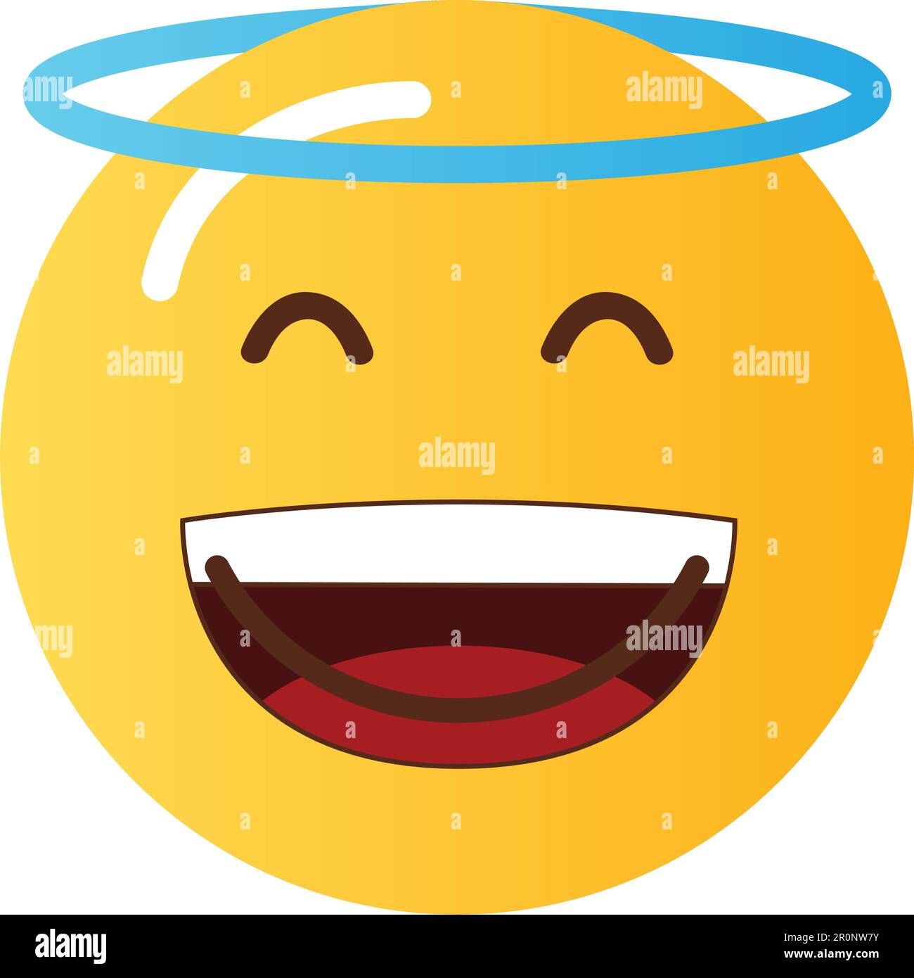 Smiling Face with Halo icon vector image. Suitable for mobile