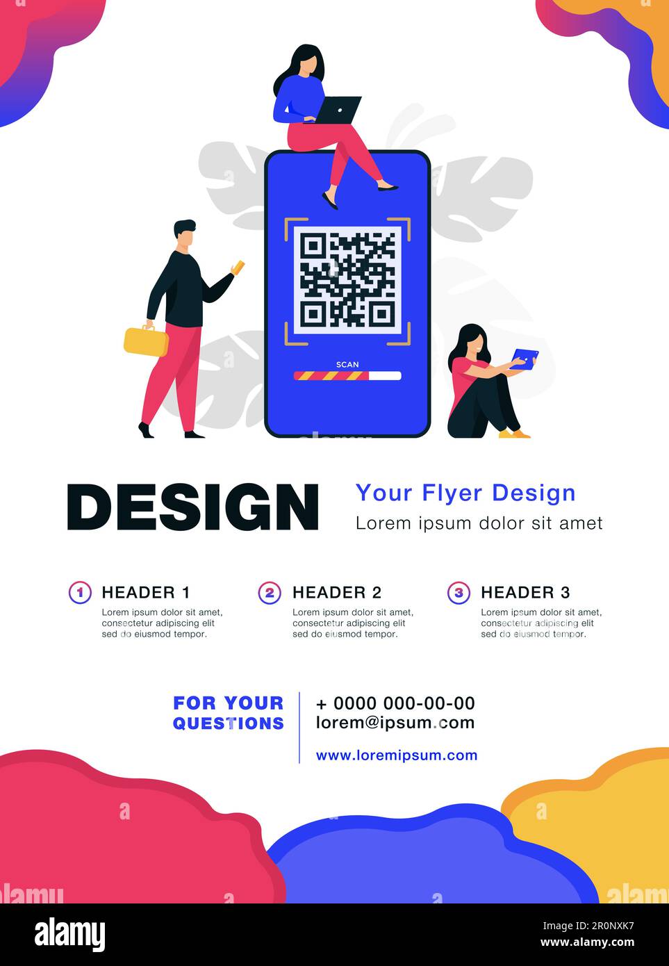 Tiny people using QR code for online payment Stock Vector Image & Art ...