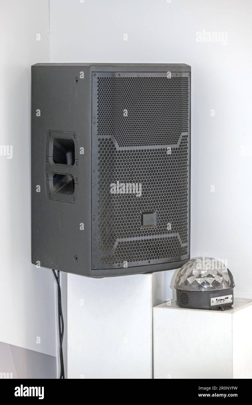 Large Party Speaker Box and Light Show Effects Dome Stock Photo Alamy