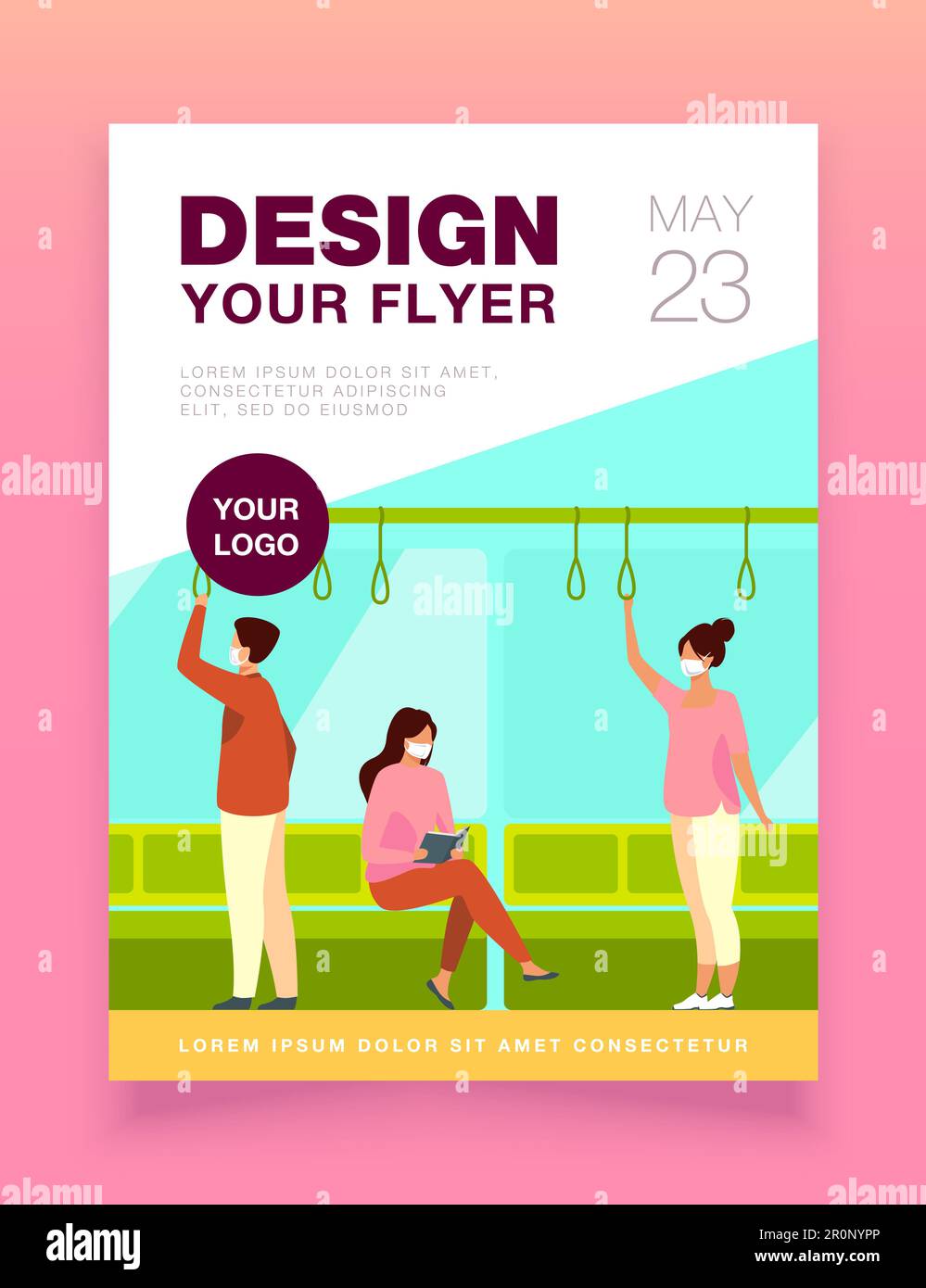 People in facial masks using public transport Stock Vector Image & Art