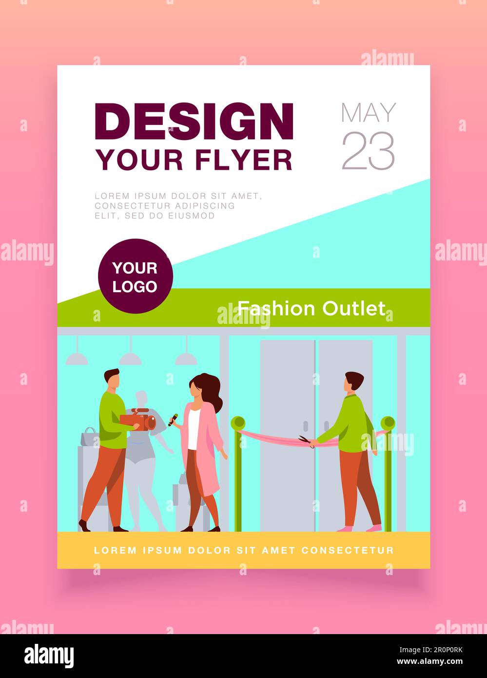 Outlet opening ceremony Stock Vector