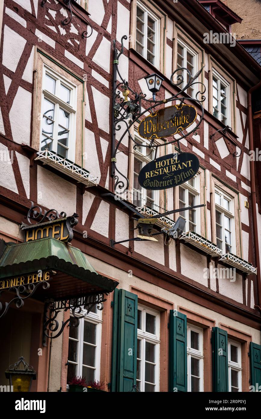 Hotel and restaurant, Old traditional medieval architecture with