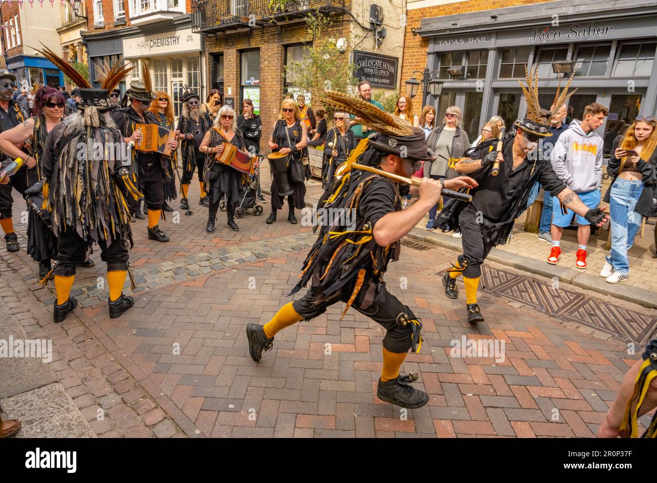 Morris dancers in Rochester High street during the 2023 Sweeps Festival Stock Photo Alamy