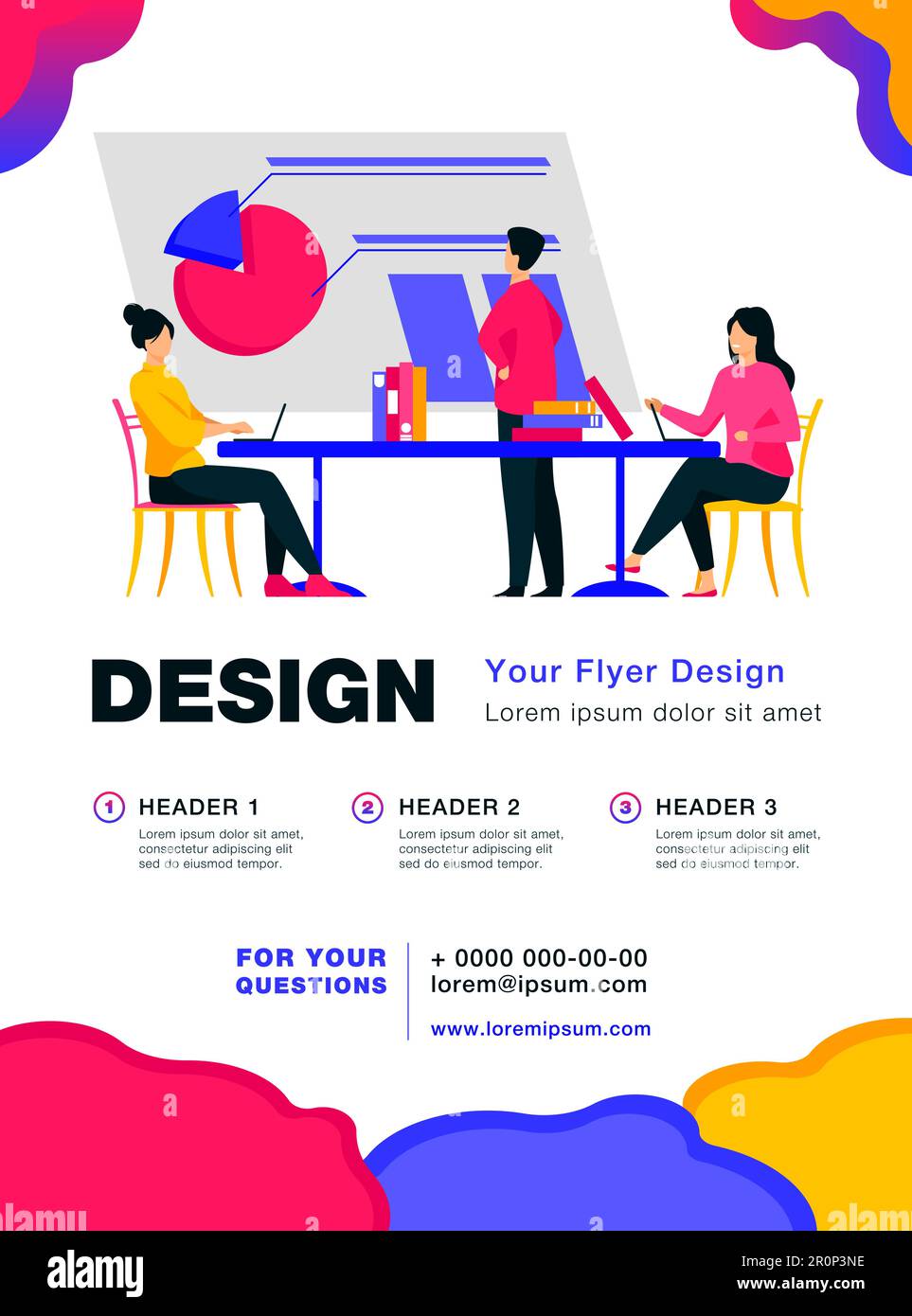 Chart Together Analysts working together and discussing chart Stock Vector Image & Art ...
