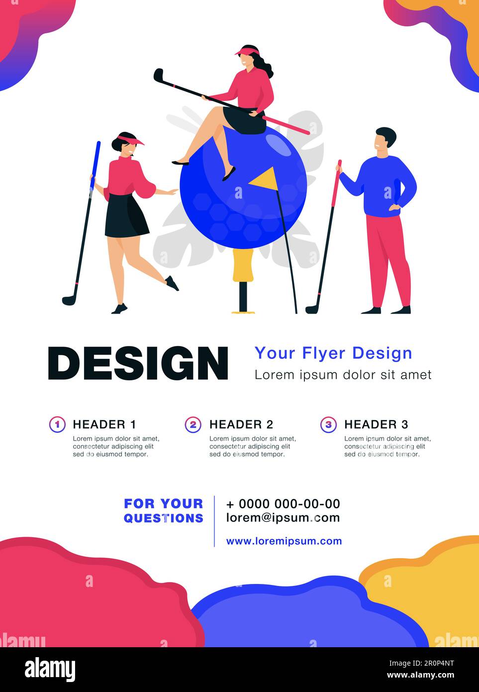 Woman playing in golf tournament Stock Vector Images - Alamy