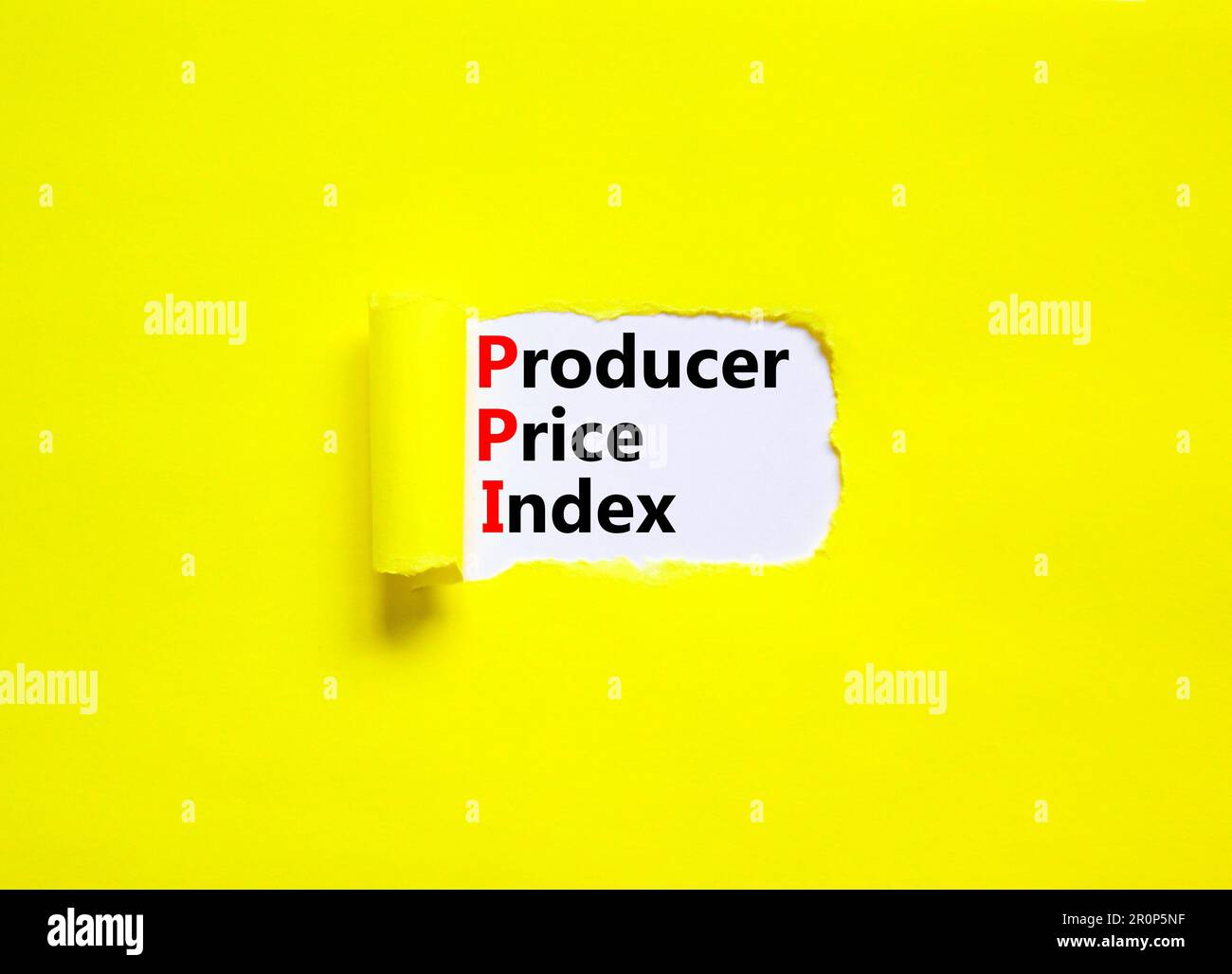 PPI Producer price index symbol. Concept words PPI Producer price index
